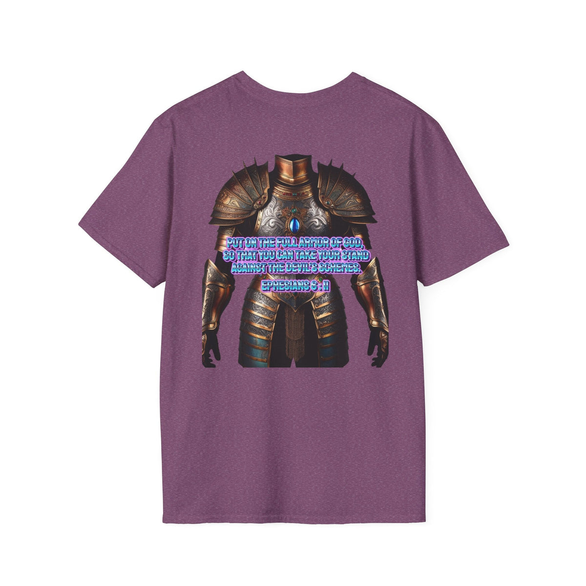 Religious Graphic Tee with Armor Of God Design - Unisex Softstyle T-Shirt Printify