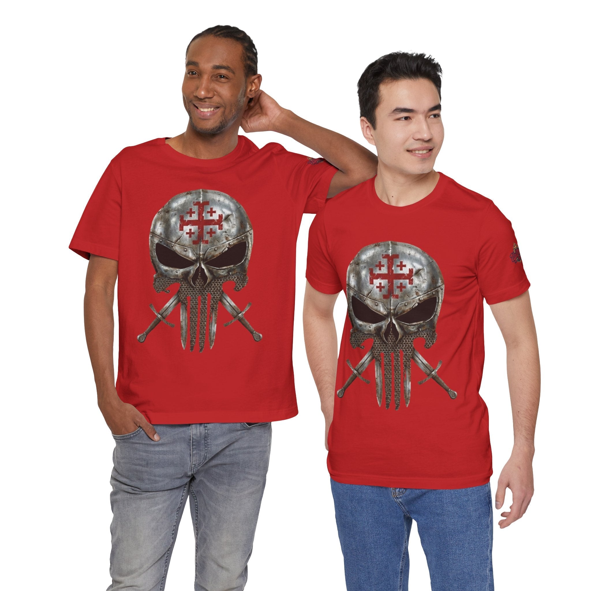 Crusader Knight Christian Skull T-shirt - Warrior Armor of God T-shirt Printify