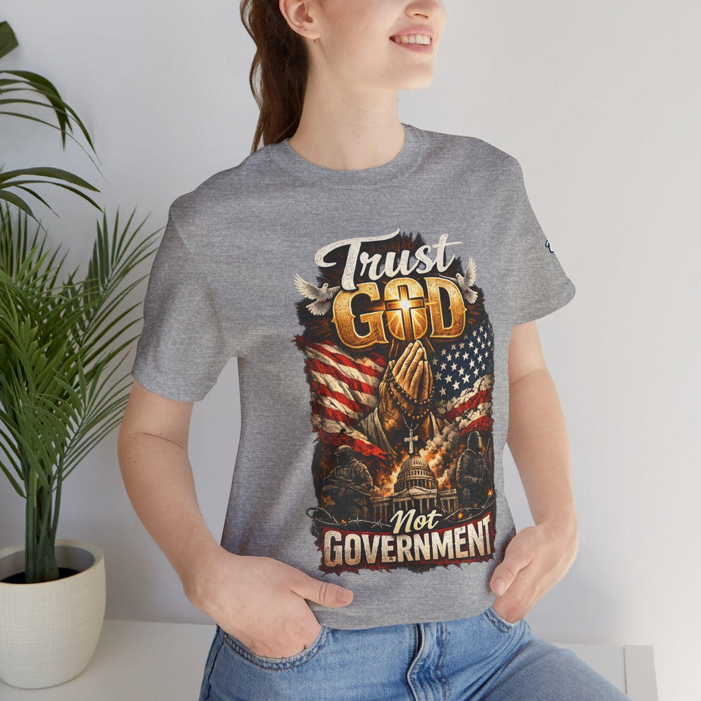 Trust God Not Government T-Shirt — Vintage Patriotic Christian Tee Printify