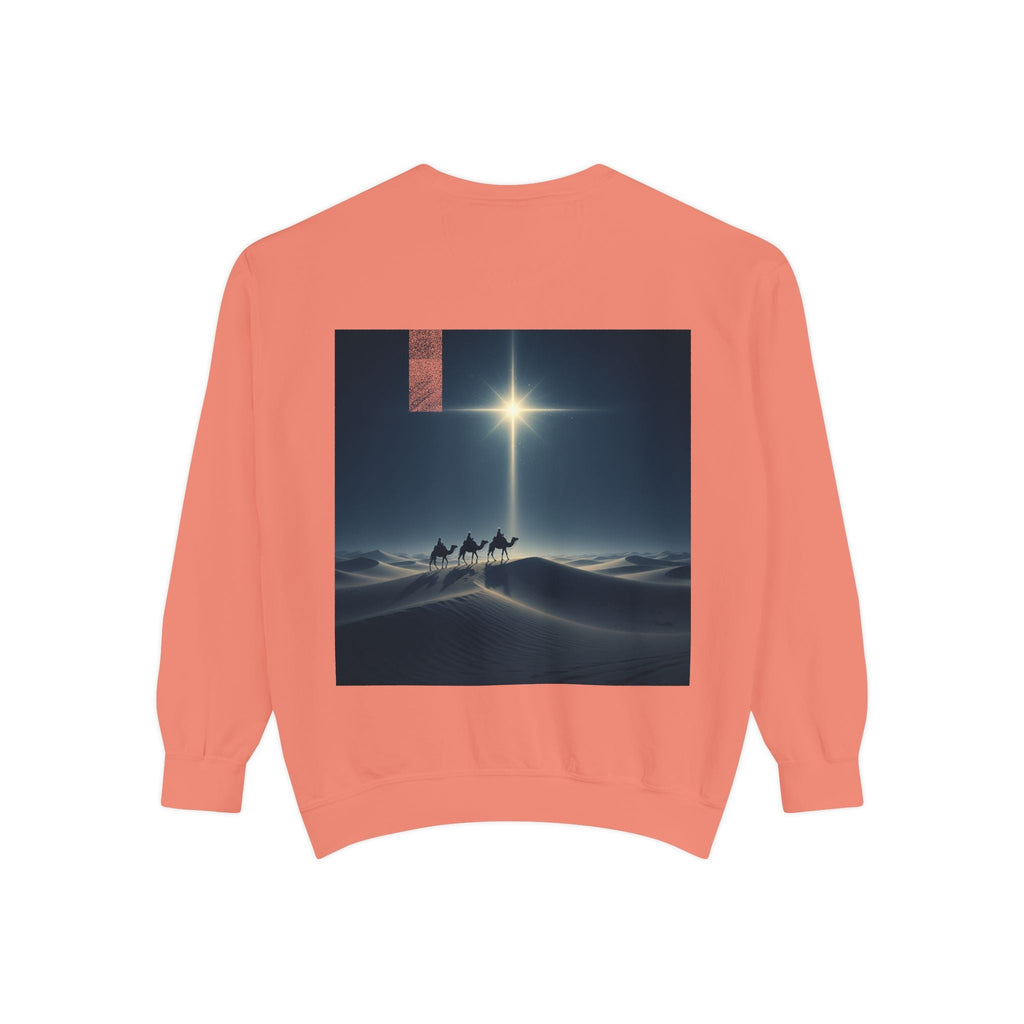 3 Wise Men Sweatshirt – Magi Camels Nativity Journey Christian Christmas Sweatshirt for Epiphany Faith & Holy Night Printify