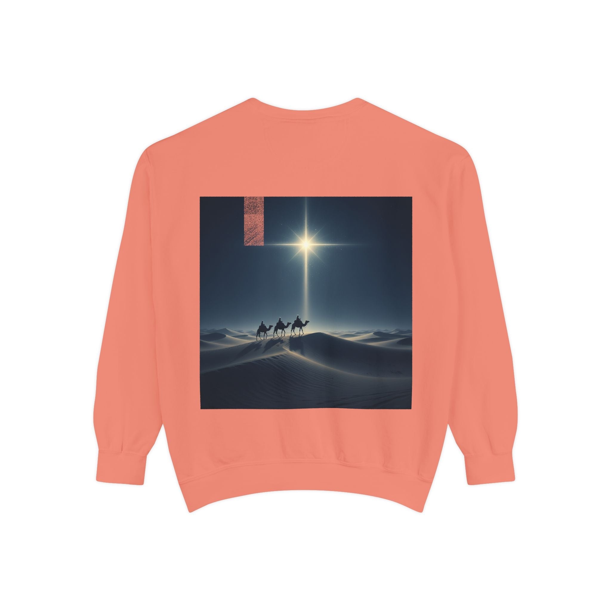3 Wise Men Sweatshirt – Magi Camels Nativity Journey Christian Christmas Sweatshirt for Epiphany Faith & Holy Night Printify