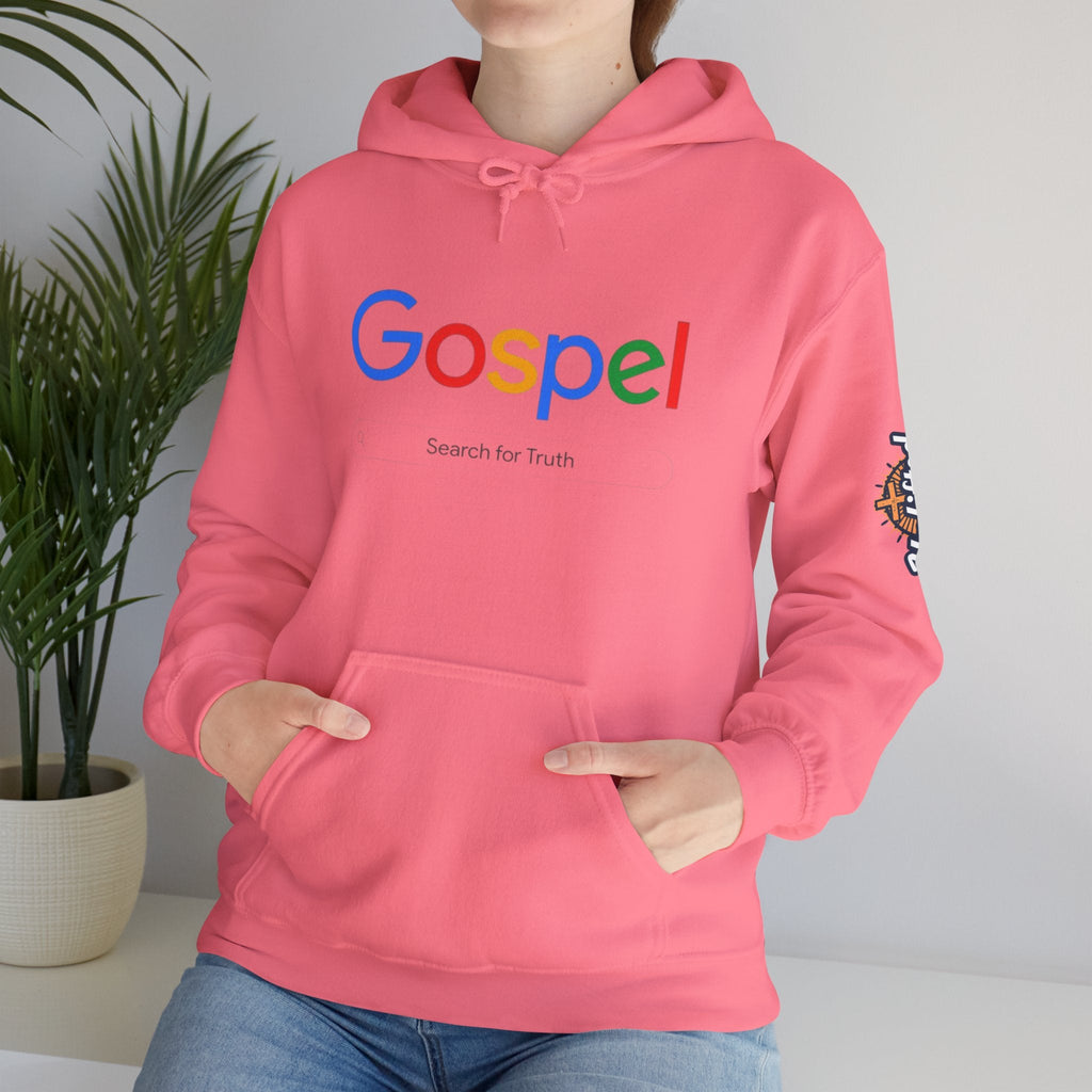 Gospel Hoodie — "Search for Truth" Christian Faith Pullover Printify