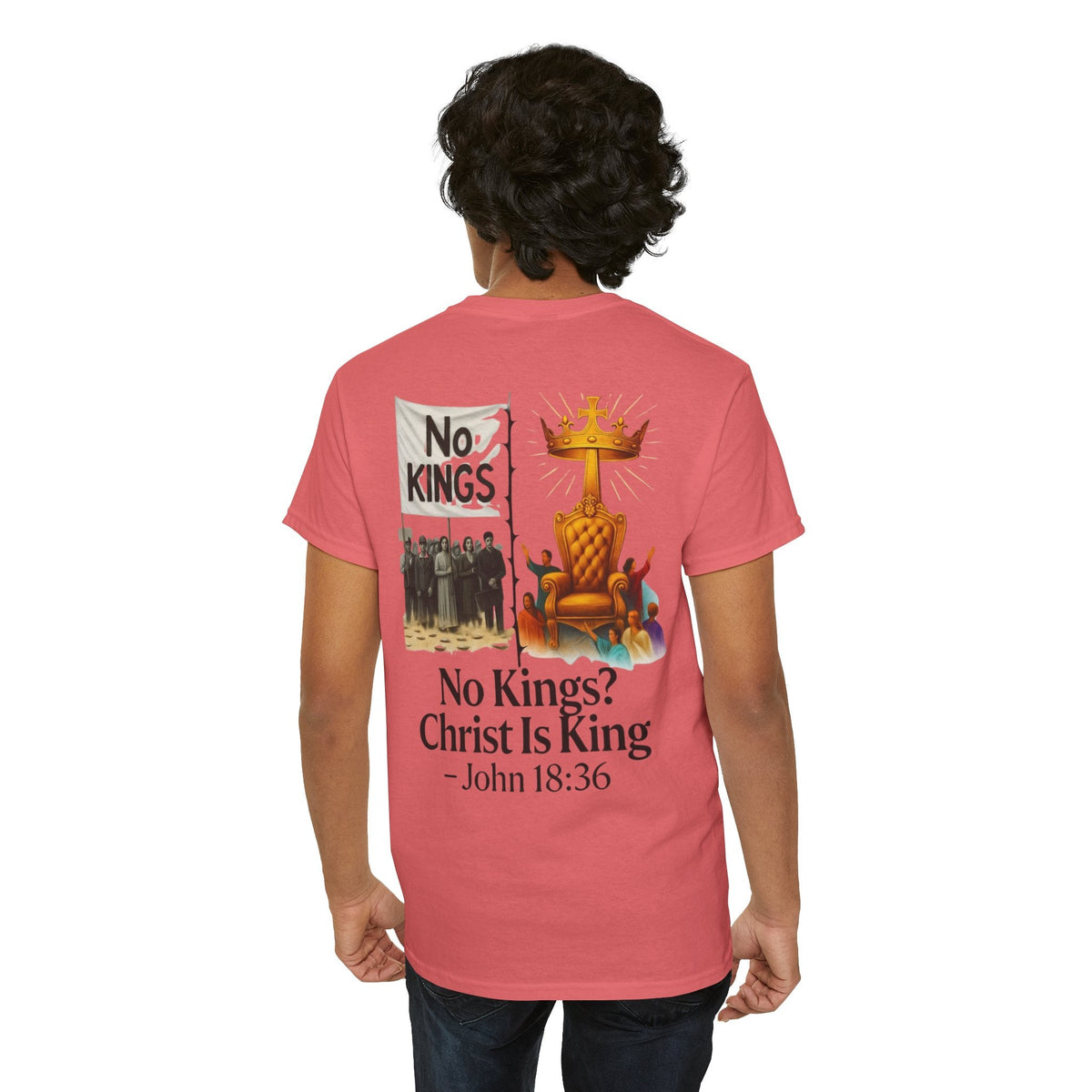 No Kings? Christ is King T-Shirt – Bold Christian Faith Tee for Devoted Believers Printify