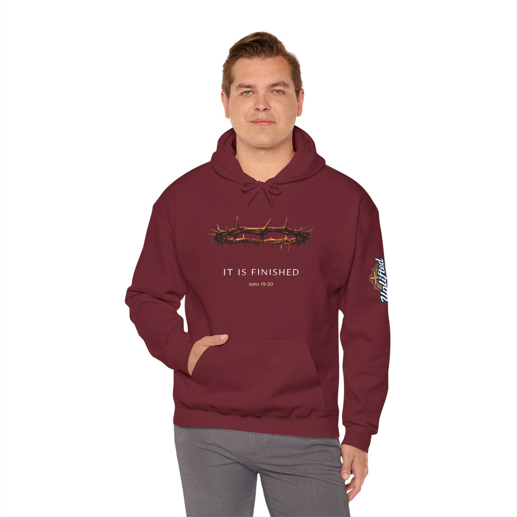It Is Finished Crown of Thorns Hoodie — Christian John 19:30 Faith Hoodie Printify