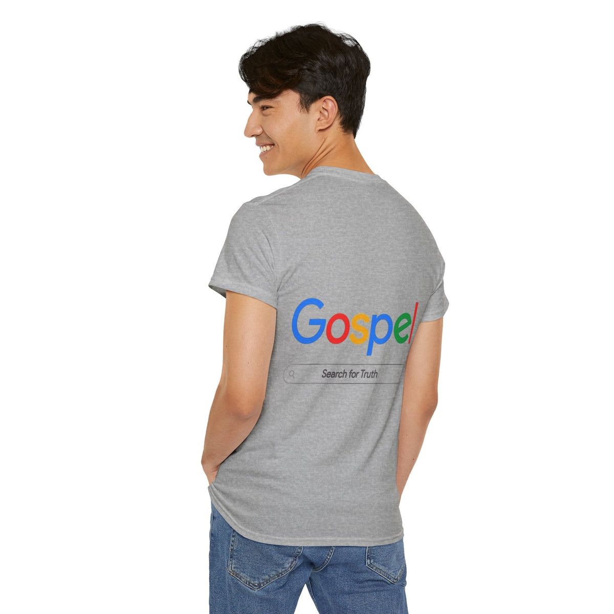 Gospel Graphic Tee — "Gospel" Colorful Logo Christian T-Shirt Printify