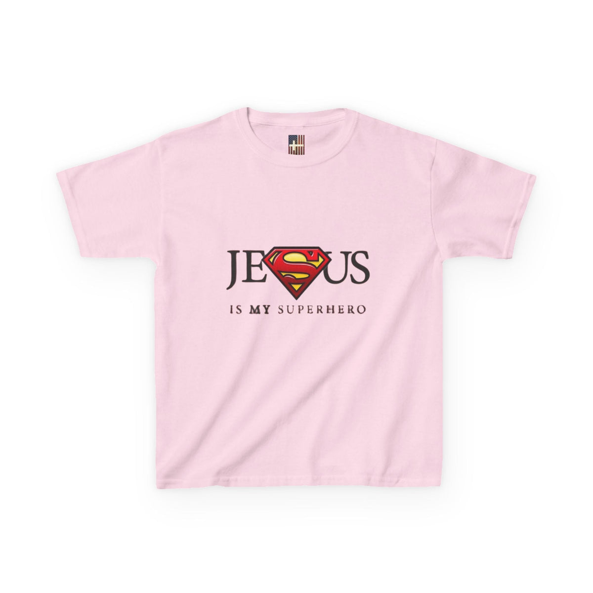 Jesus Is My Superhero T-Shirt — Faith-Based Superman-Inspired Tee Printify