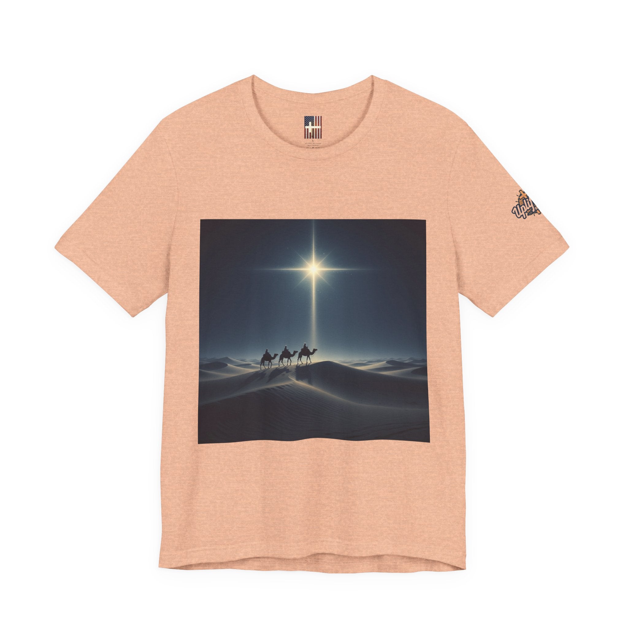 3 Wise Men T-shirt – Magi Camels Nativity Journey Christian Christmas T-shirt for Epiphany Faith & Holy Night Printify