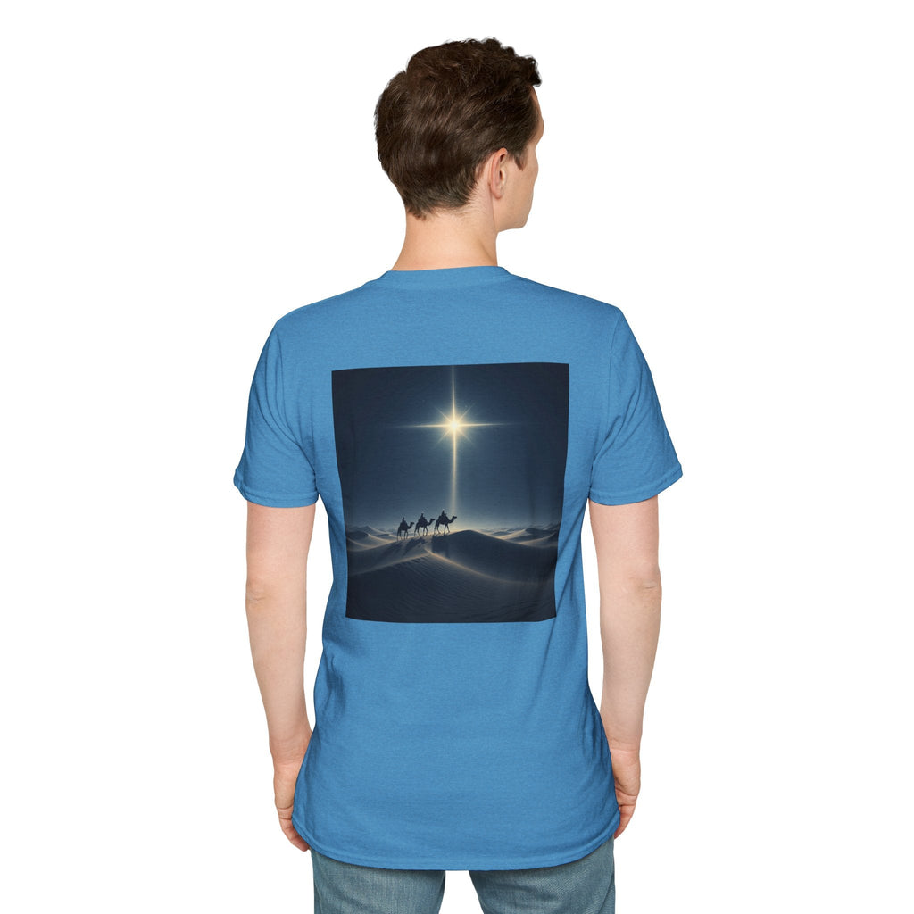 3 Wise Men T-shirt – Magi Camels Nativity Journey Christian Christmas T-shirt for Epiphany Faith & Holy Night Printify