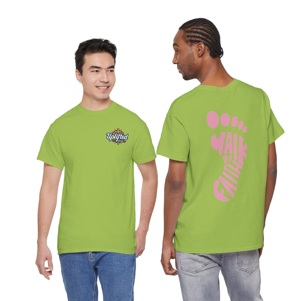 Walk By Faith Footprint T-Shirt Printify