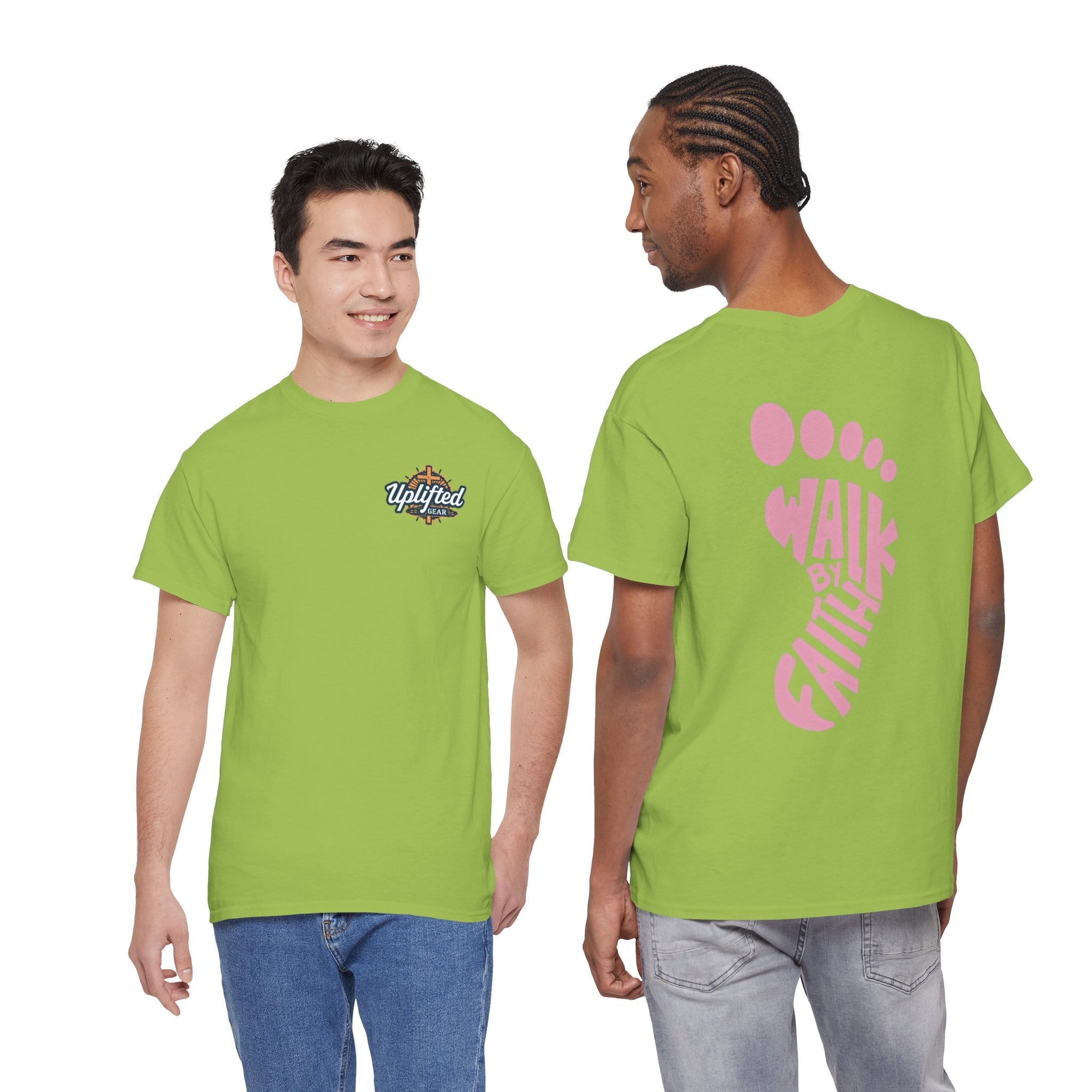 Walk By Faith Footprint T-Shirt Printify