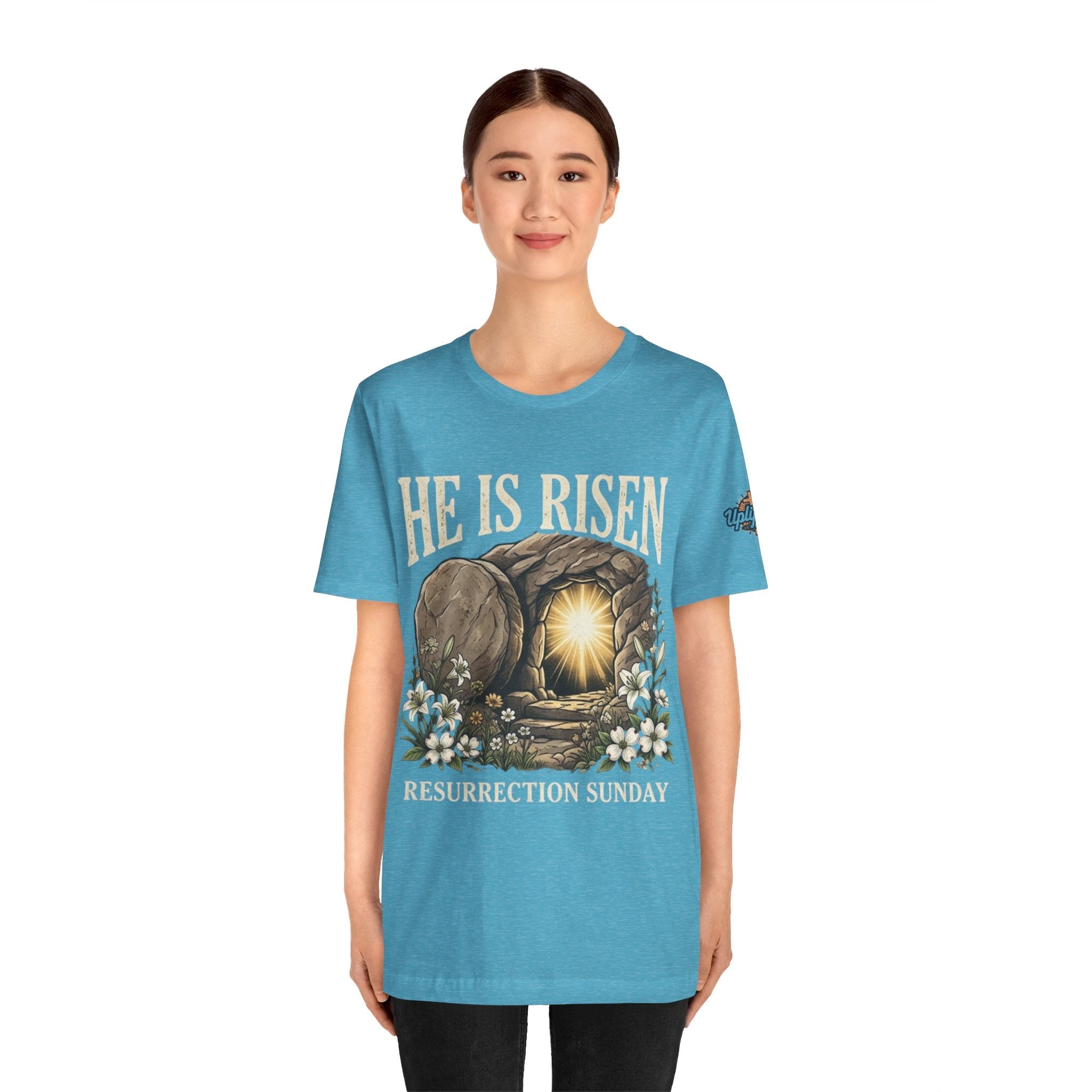 He Is Risen T-Shirt — Jesus Christ Resurrection Easter Tee Printify