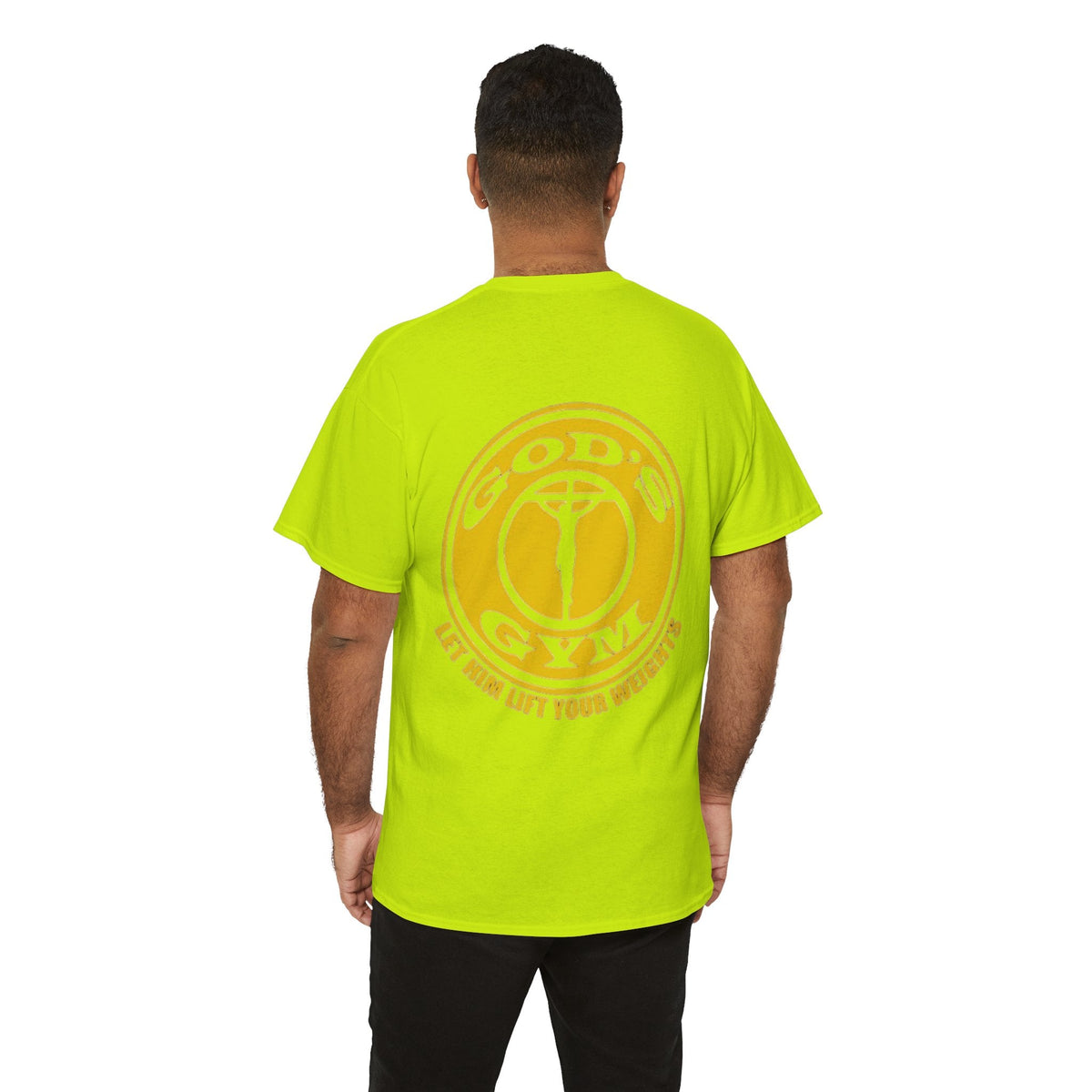 God's Gym T-Shirt — "Let Him Lift Your Weights" Christian Fitness Tee Printify