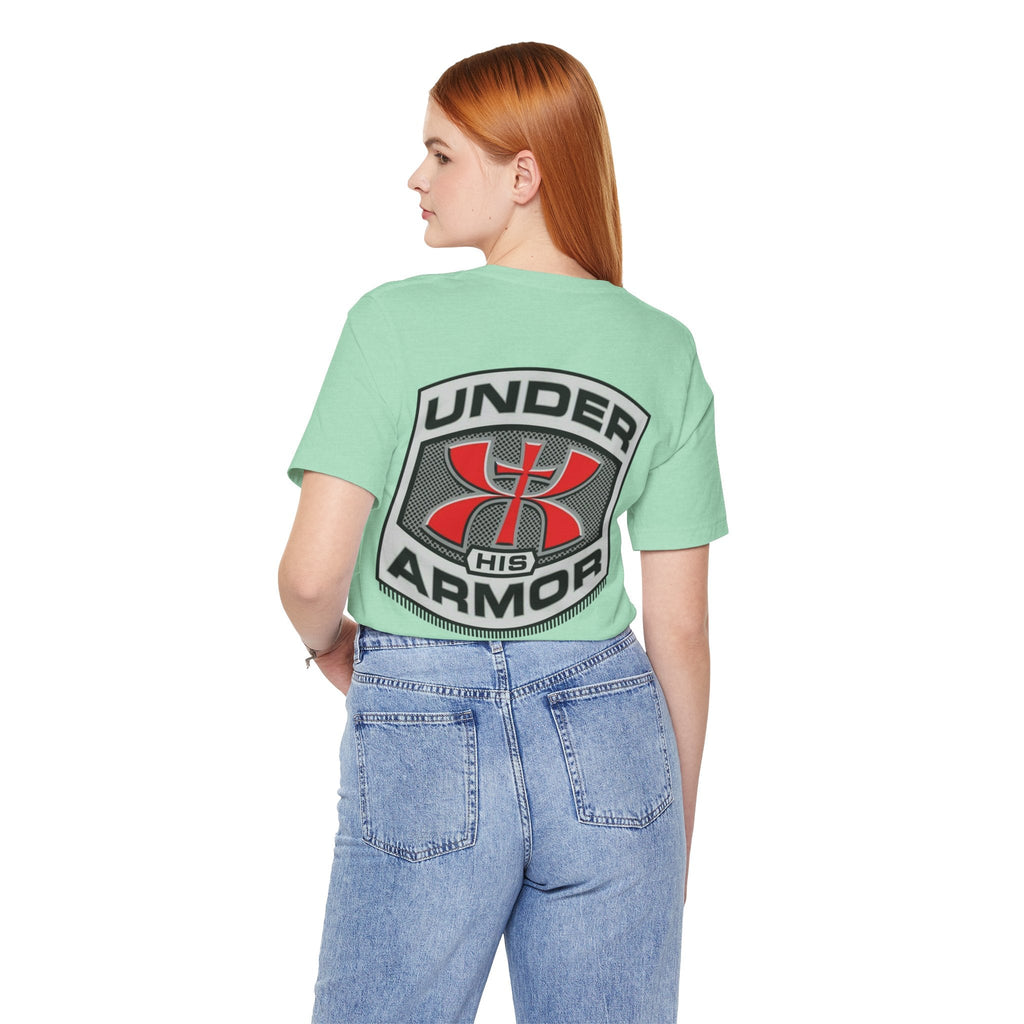 Under HIS Armor Christian T-Shirt — Faith-Inspired Under Armour Style Printify