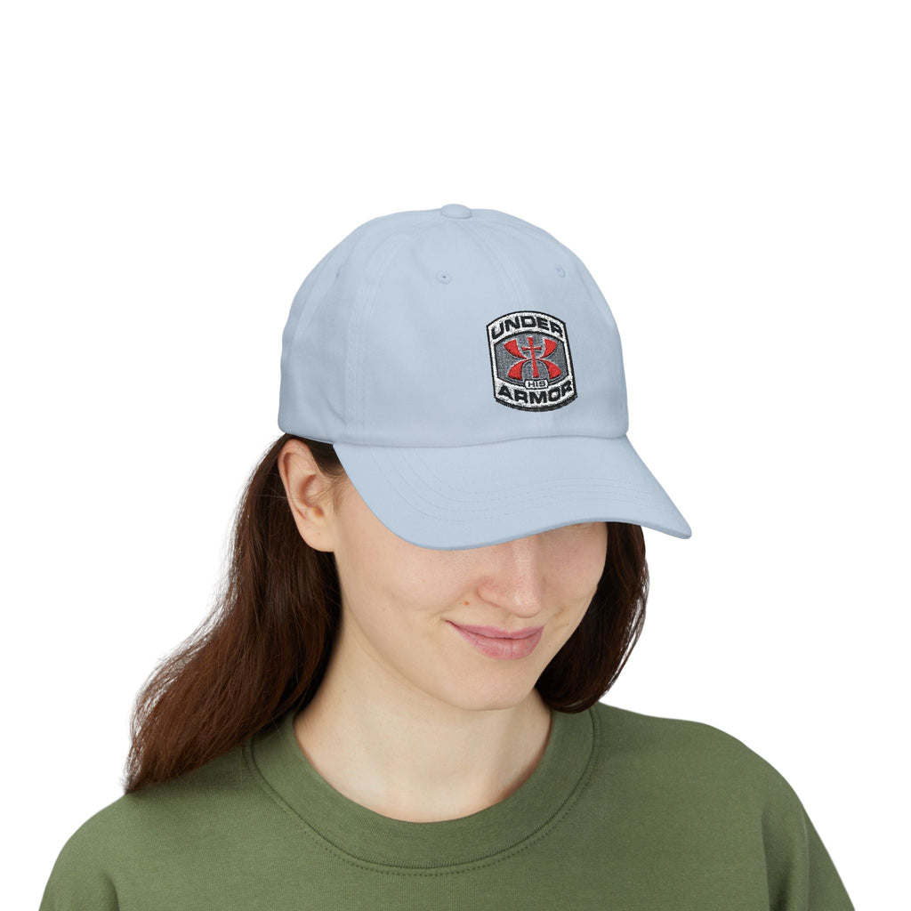 Under Armor Classic Dad Cap - Embroidered White Baseball Hat Printify