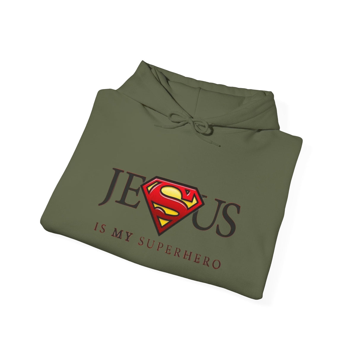 Jesus Is My Superhero Hoodie — Christian Faith Graphic Pullover Printify