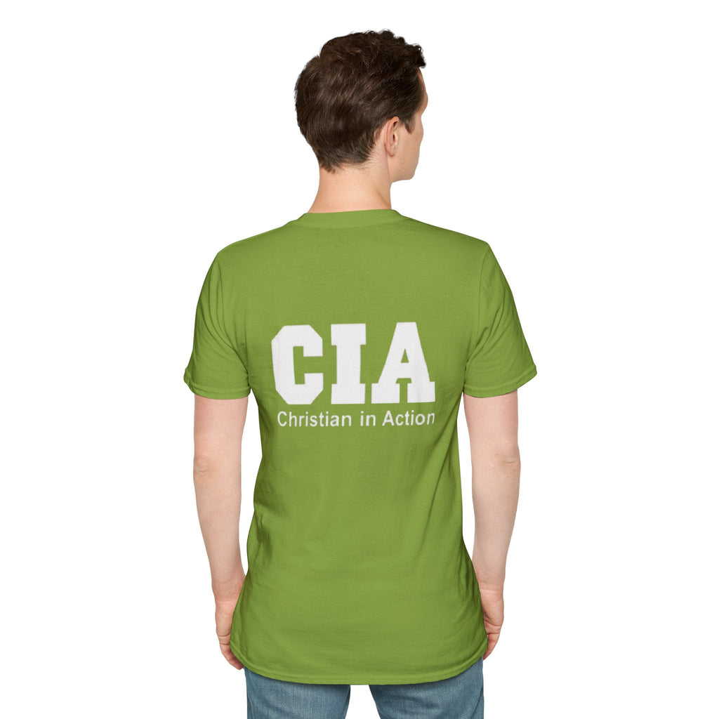 CIA Christian in Action T-shirt - Funny Faith Parody T-shirt - Mission Ready Apparel Printify