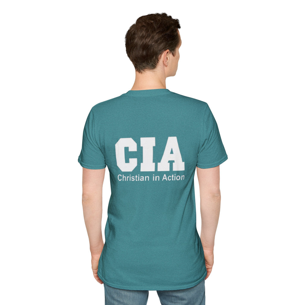 CIA Christian in Action T-shirt - Funny Faith Parody T-shirt - Mission Ready Apparel Printify