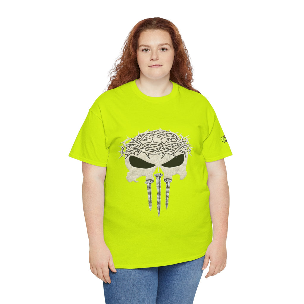 Christian Skull T-shirt - Crown of Thorns & Nails - Warrior Faith T-shirt Printify