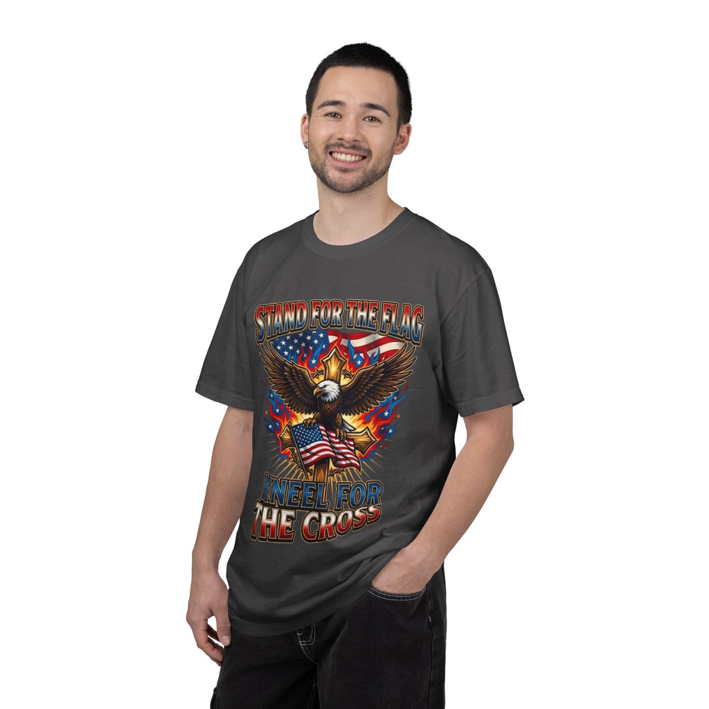 Stand for the Flag Kneel for the Cross T-shirt | Patriotic Eagle T-shirt Printify