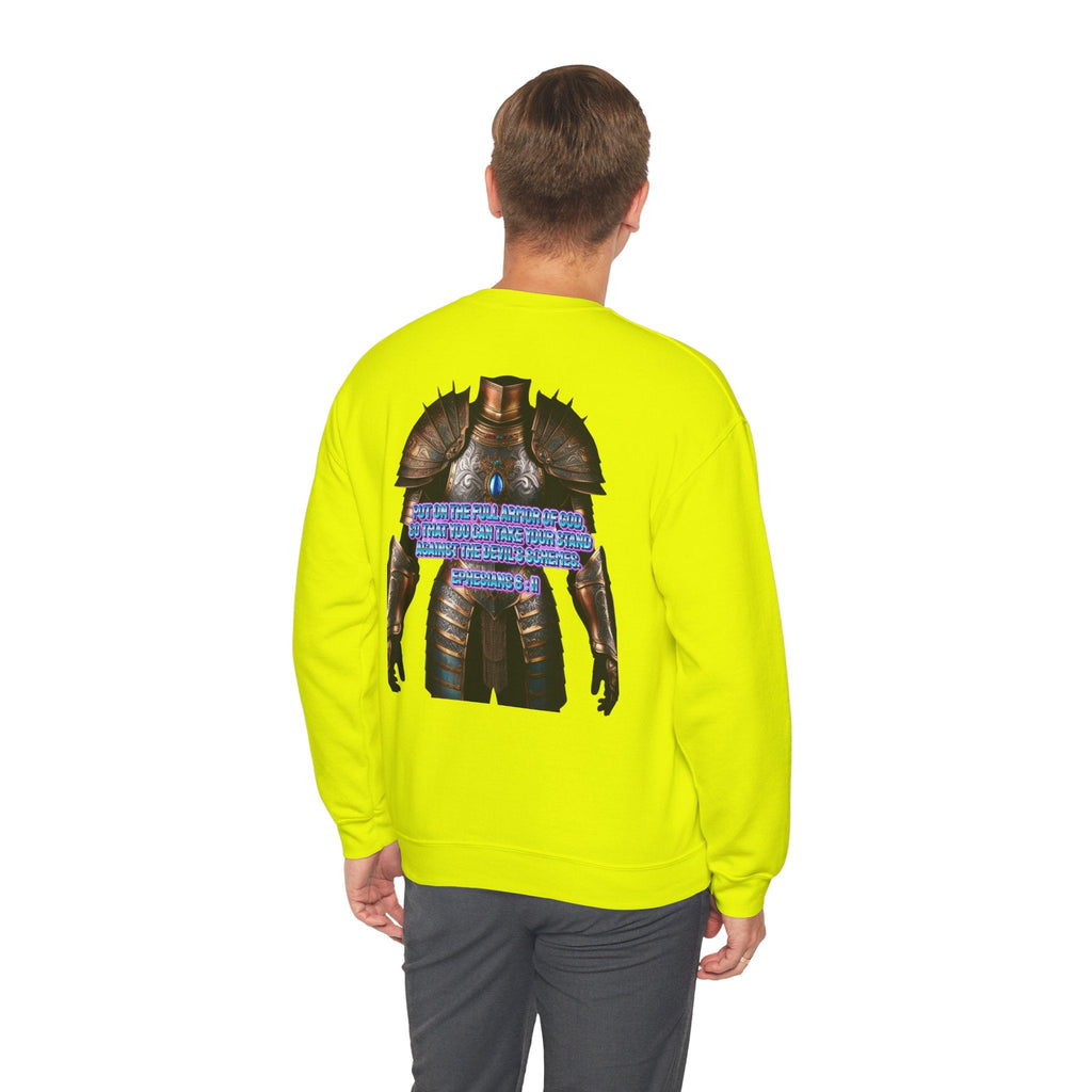 Religious Graphic Armor Of God Design - Unisex Heavy Blend™ Crewneck Sweatshirt Printify