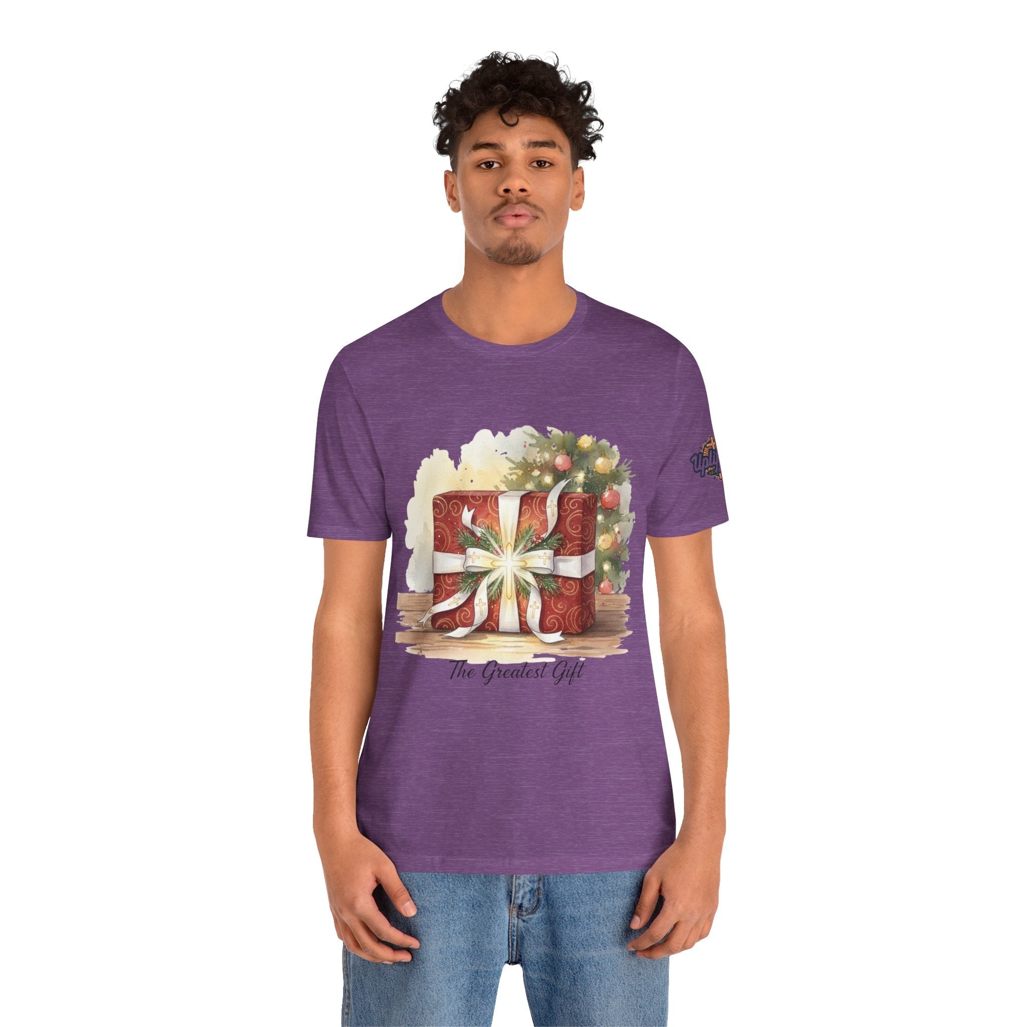 The Greatest Gift T-shirt – Cross Bow Present Christian T-shirt for Christmas Salvation & Eternal Faith Printify