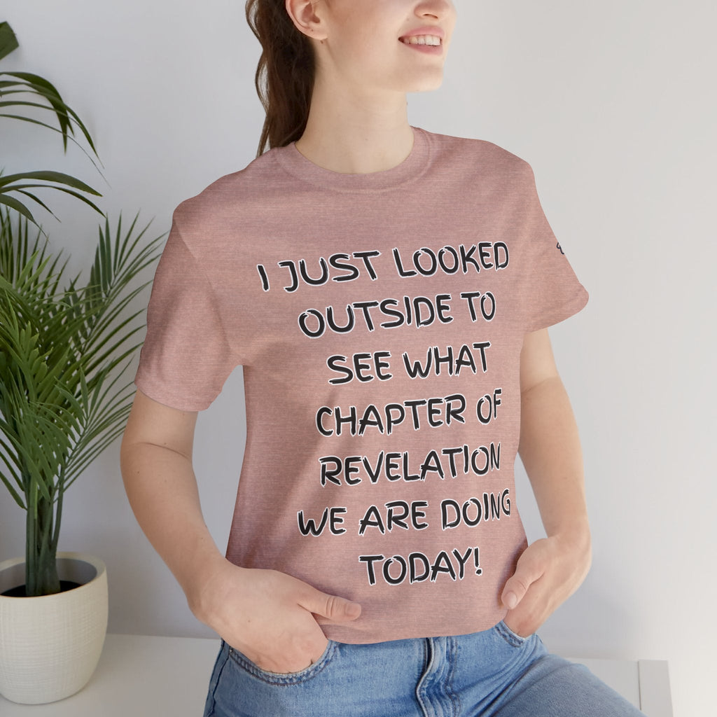 What Chapter of Revelation T-shirt – I Looked Outside My Window Christian T-shirt for End Times Humor & Faith Printify