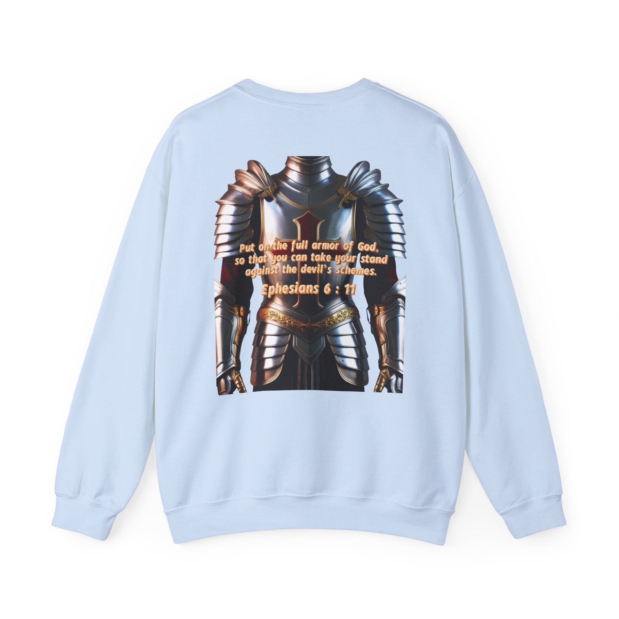 Religious Graphic Armor Of God Design - Unisex Heavy Blend™ Crewneck Sweatshirt Printify