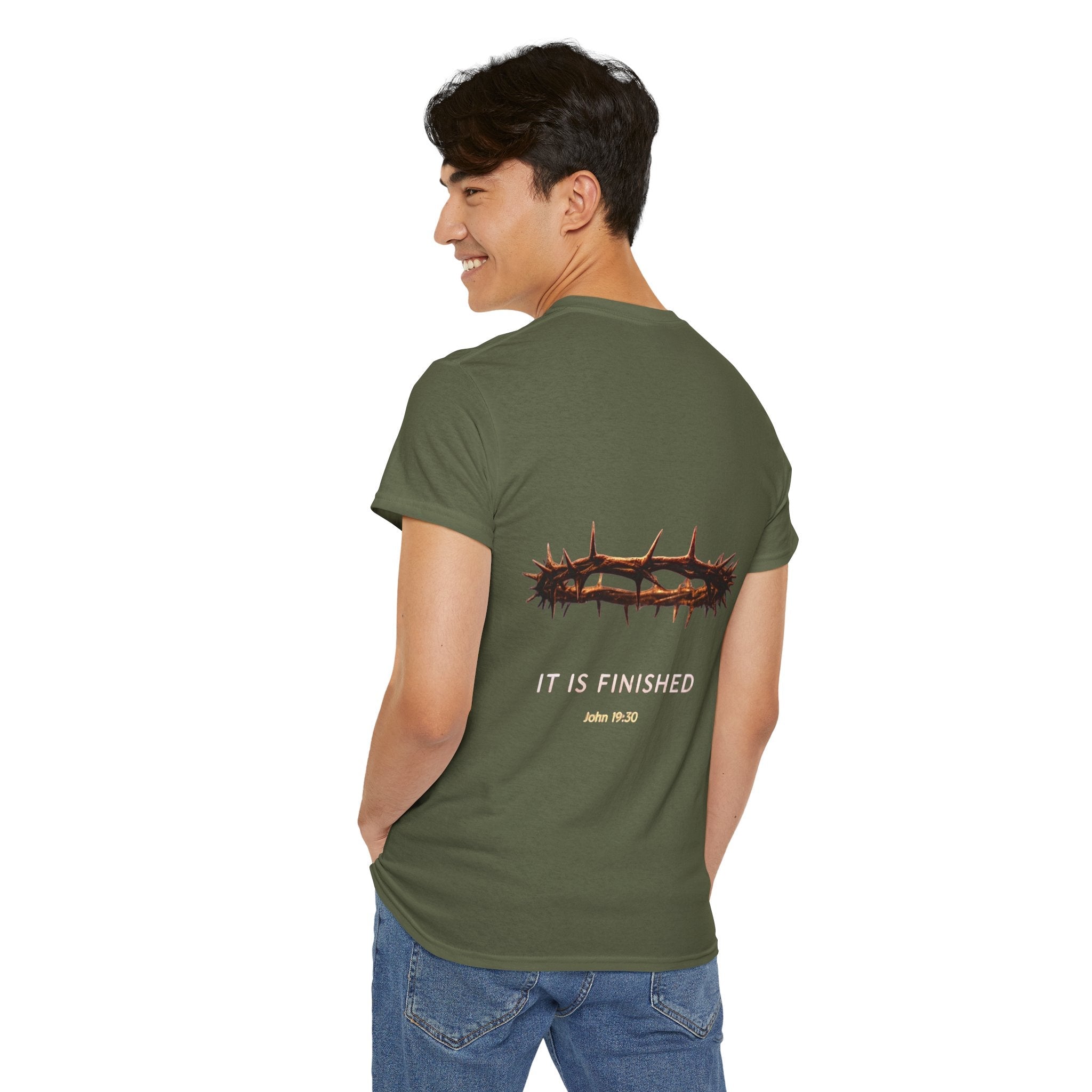 It Is Finished Crown of Thorns Tee — Christian John 19:30 Faith Shirt Printify