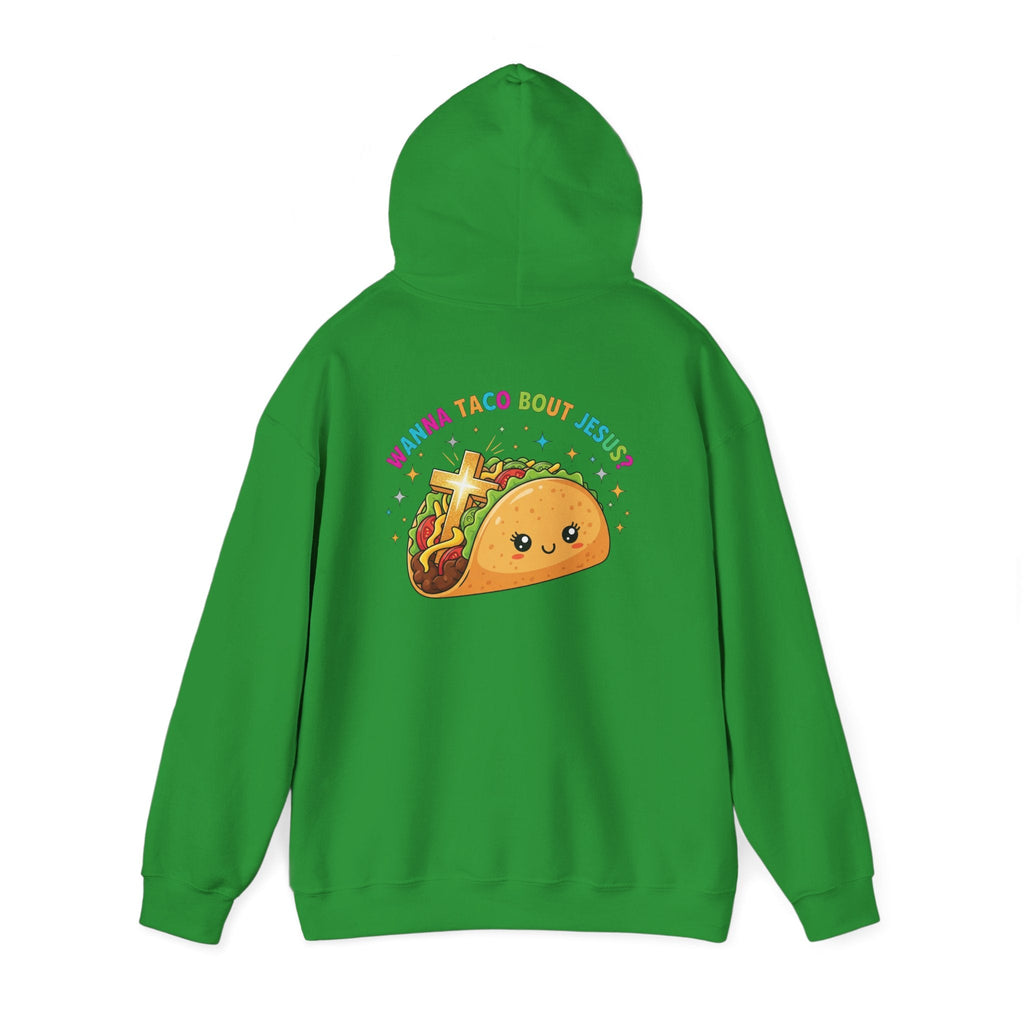 Wanna Taco 'Bout Hoodie – Cozy Christian Pun Hoodie for Faith & Fun Printify