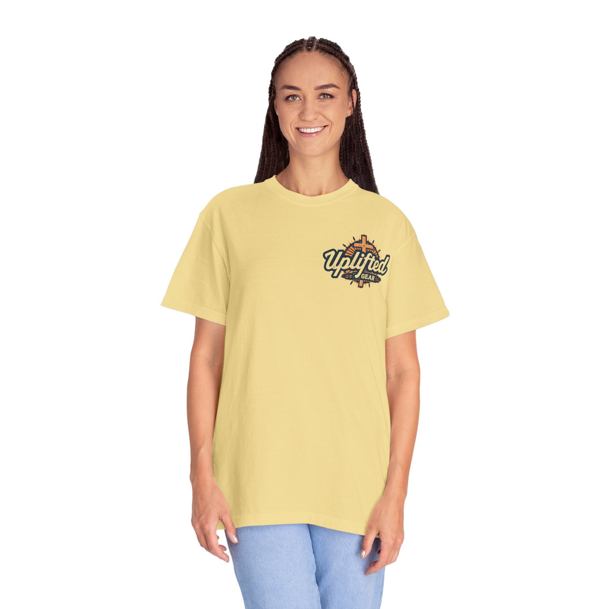 Unashamed T-shirt – Romans 1:16 Crucifixion Christian t-shirt for Bold Unwavering Faith Red Printify