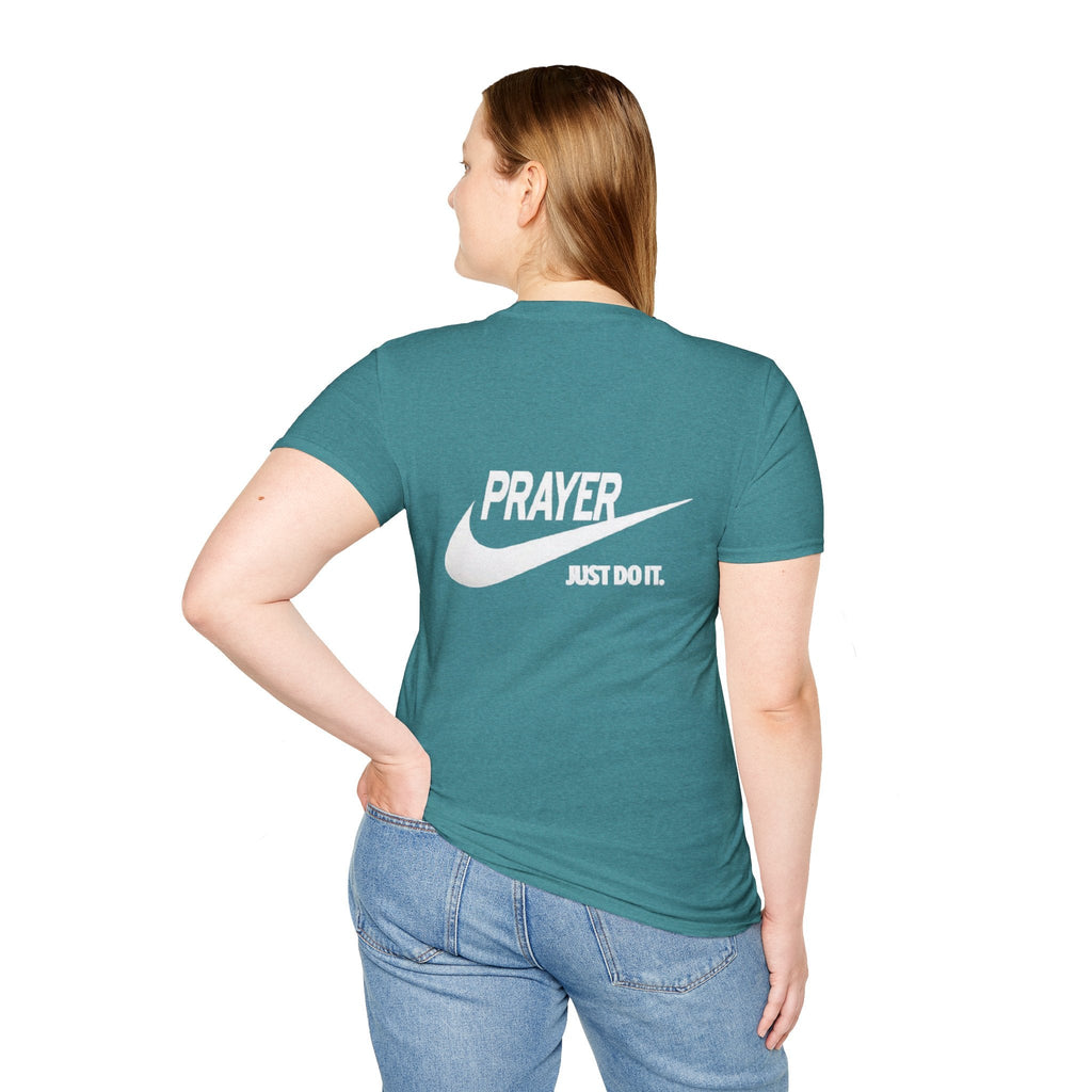 Prayer Just Do It T-shirt - Funny Christian Nike Parody T-shirt - Faith Gear Printify
