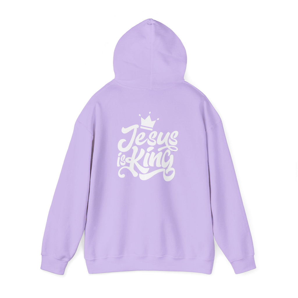 Jesus is King Hoodie – Bold Crown & Cross Christian Sweatshirt for Eternal Reign & Cozy Faith Printify