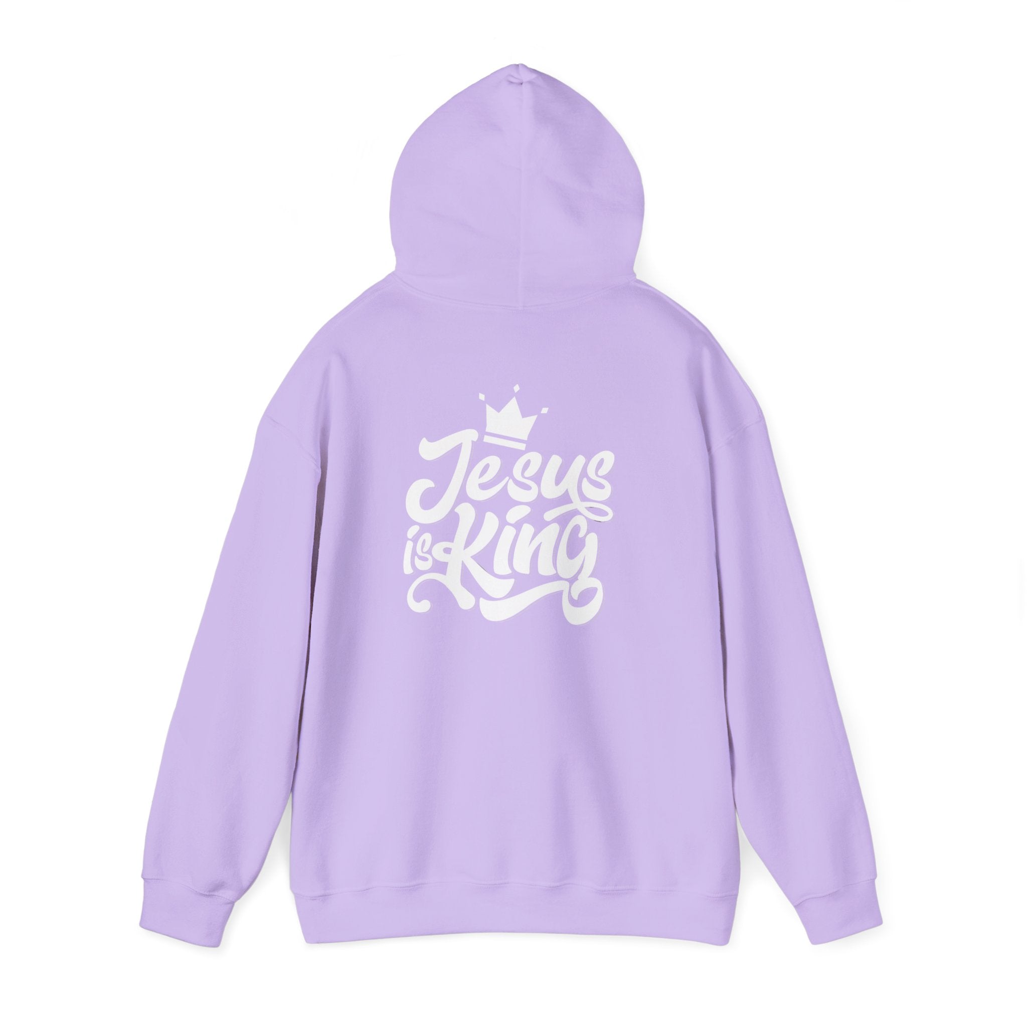 Jesus is King Hoodie – Bold Crown & Cross Christian Sweatshirt for Eternal Reign & Cozy Faith Printify