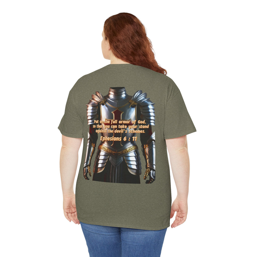 Religious Graphic Armor Of God Design - Unisex Heavy Cotton Tee Printify