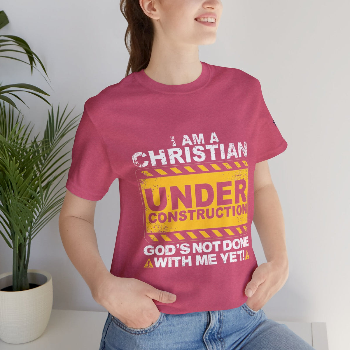 Christian Under Construction T-shirt | God Is Not Done With Me Yet T-shirt Printify