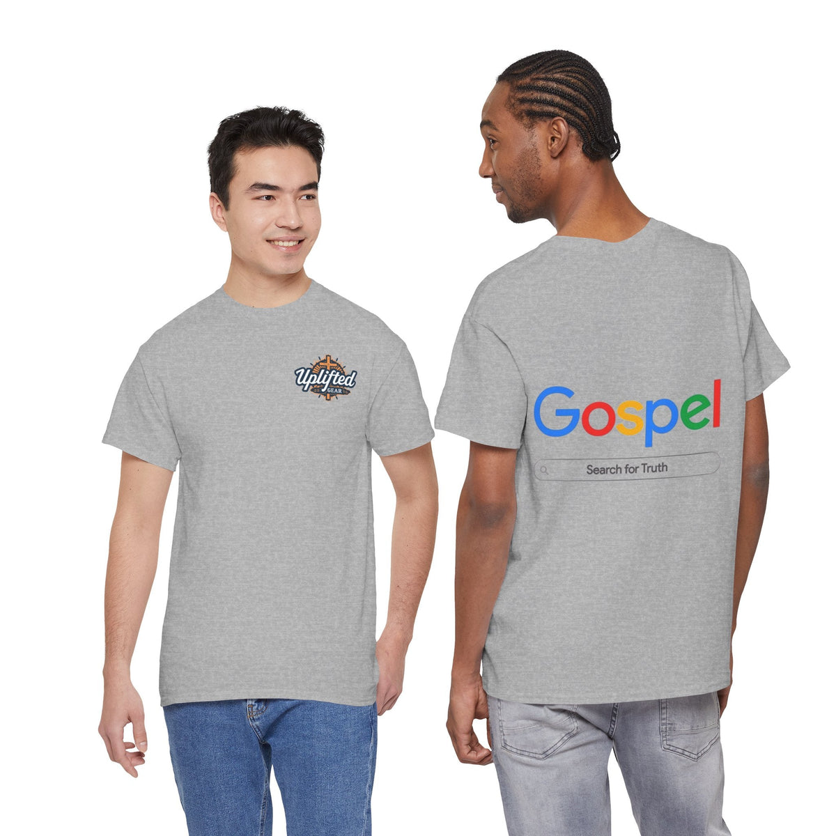 Gospel Graphic Tee — "Gospel" Colorful Logo Christian T-Shirt Printify