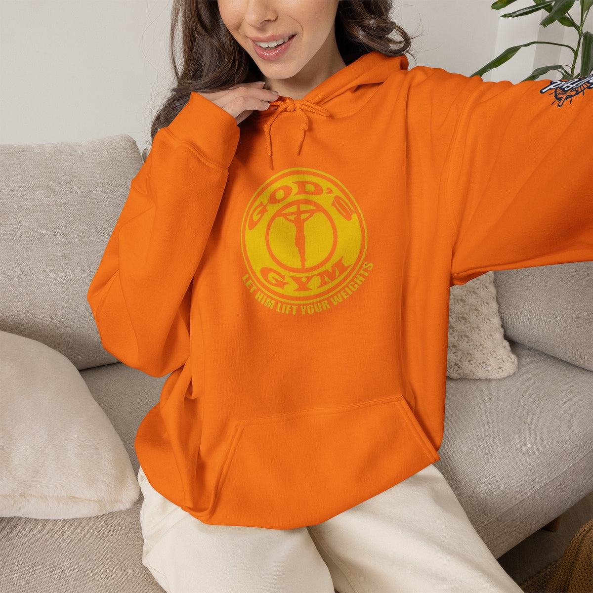 God's Gym Hoodie — "Let Him Lift Your Weights" Christian Fitness Hoodie Printify