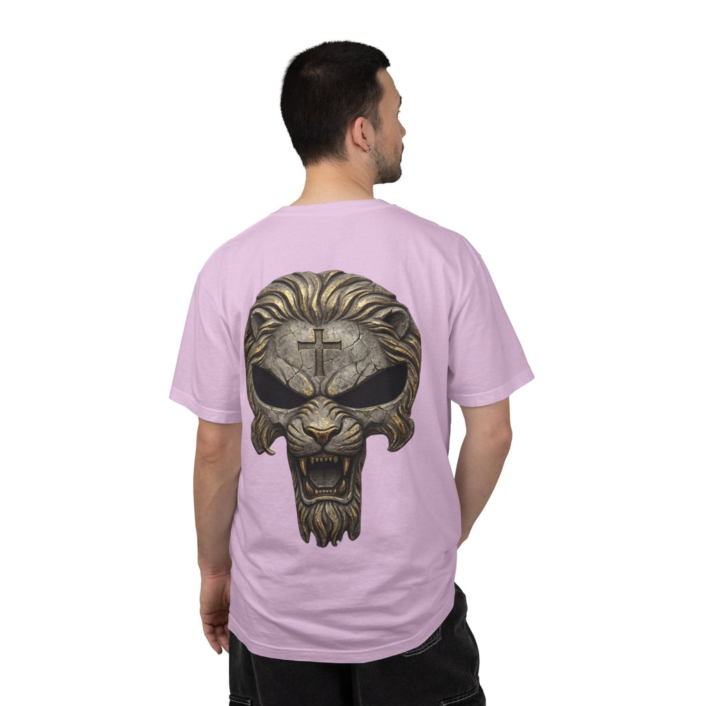 Lion of Judah Skull Christian T-shirt - Warrior Faith Cross T-shirt Printify