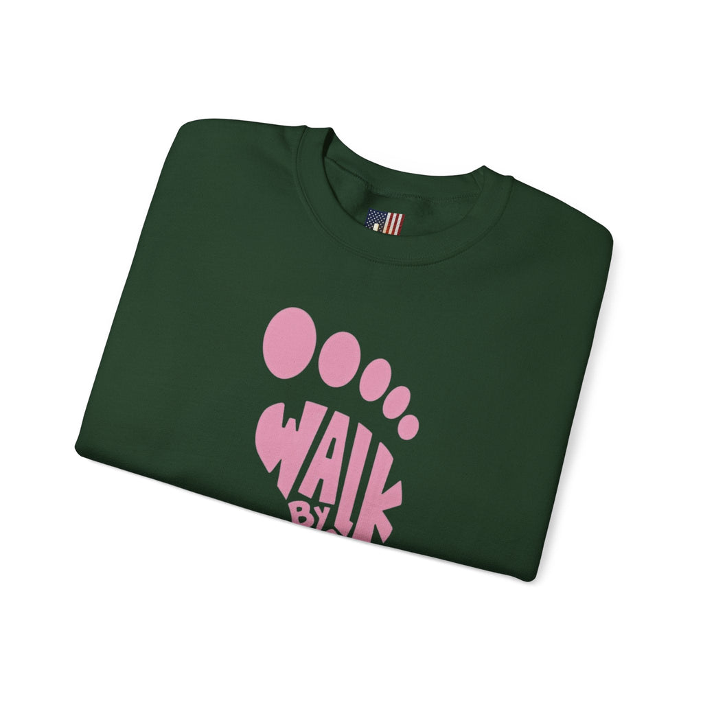 Walk By Faith Footprint Sweatshirt Printify