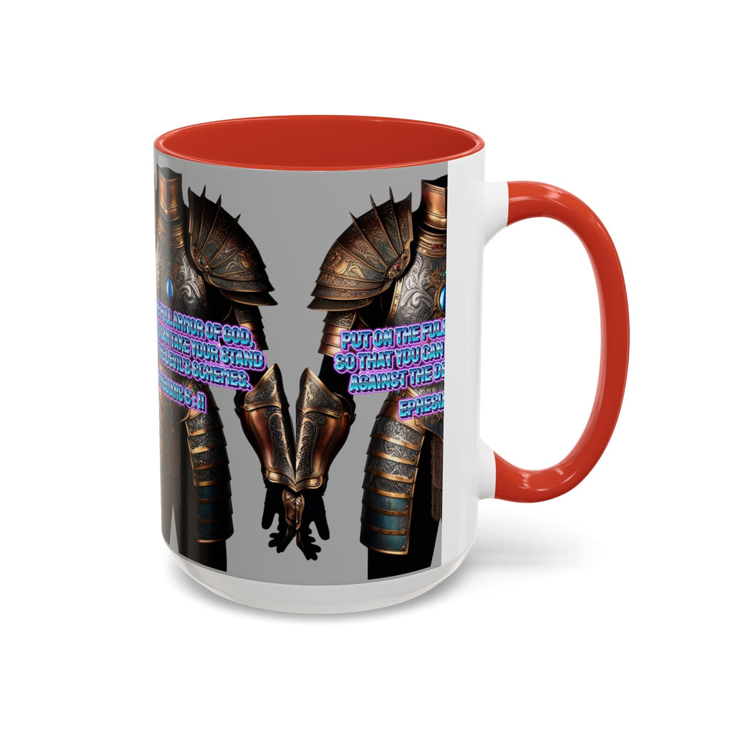 Religious Graphic Armor Of God Design - Accent Coffee Mug (11, 15oz) Printify