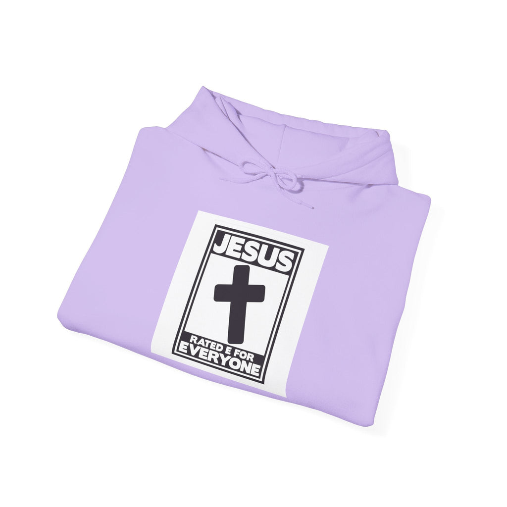 Jesus, Rated E for Everyone Hoodie - Gamer Faith Hoodie - Christian Video Game Parody Printify