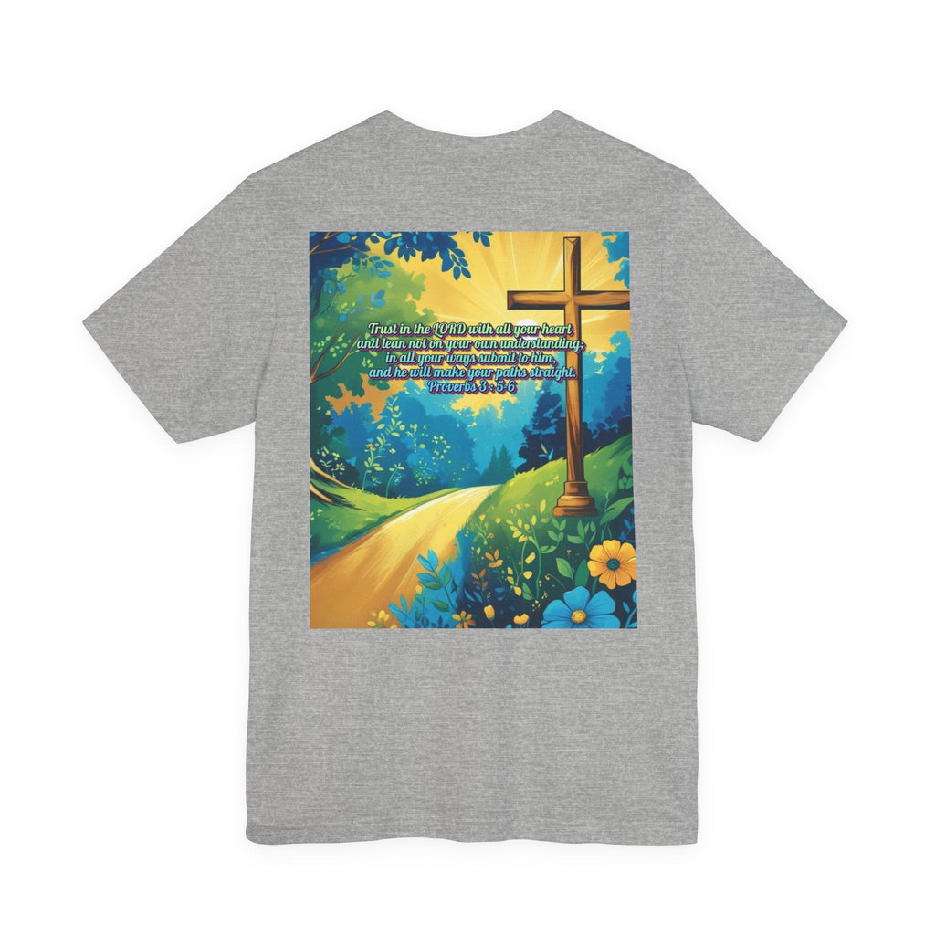 Trust in The Lord Proverbs 3:5-6 Biblical Design Unisex Jersey Short Sleeve Tee Printify