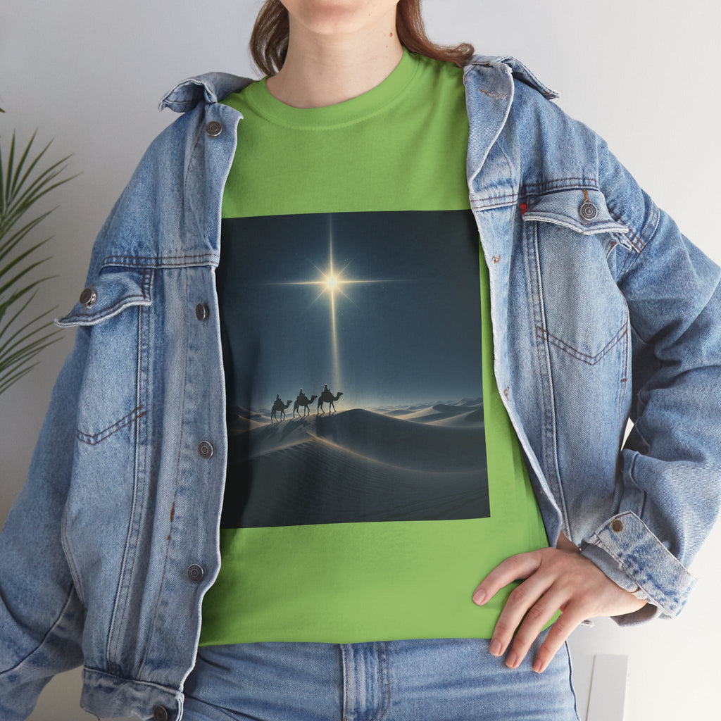 3 Wise Men T-shirt – Magi Camels Nativity Journey Christian Christmas T-shirt for Epiphany Faith & Holy Night Printify