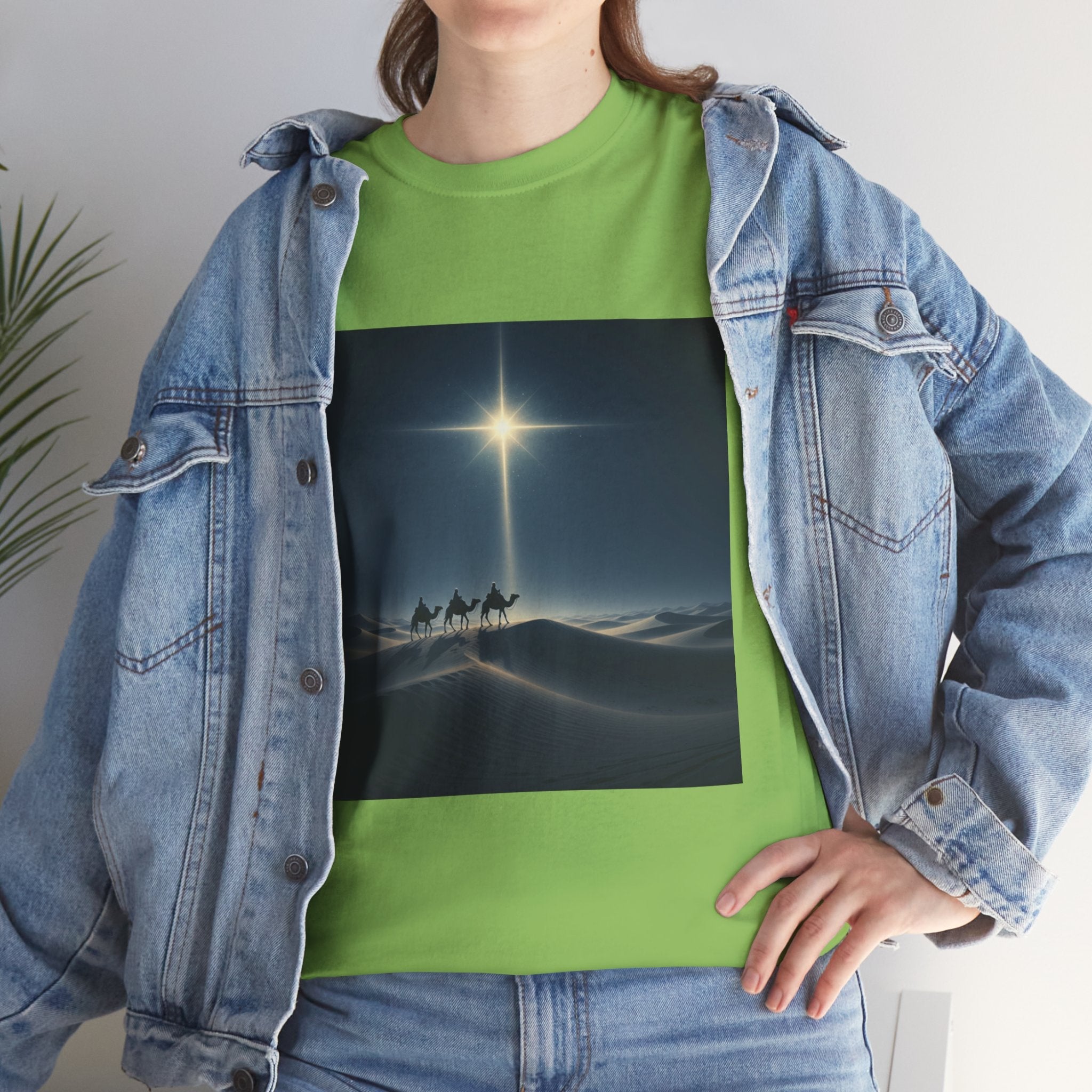 3 Wise Men T-shirt – Magi Camels Nativity Journey Christian Christmas T-shirt for Epiphany Faith & Holy Night Printify
