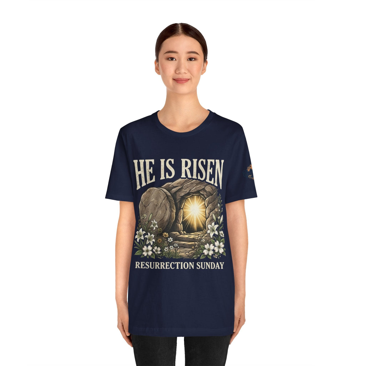 He Is Risen T-Shirt — Jesus Christ Resurrection Easter Tee Printify