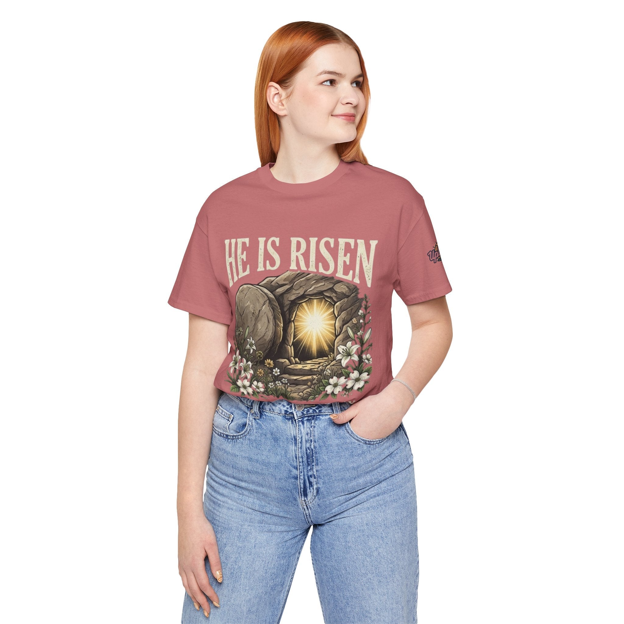 He Is Risen T-Shirt — Jesus Christ Resurrection Easter Tee Printify