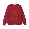 I Kneel to One Man Sweatshirt – Crucifixion Christian Sweatshirt for Unashamed Devotion & Bold Faith Printify