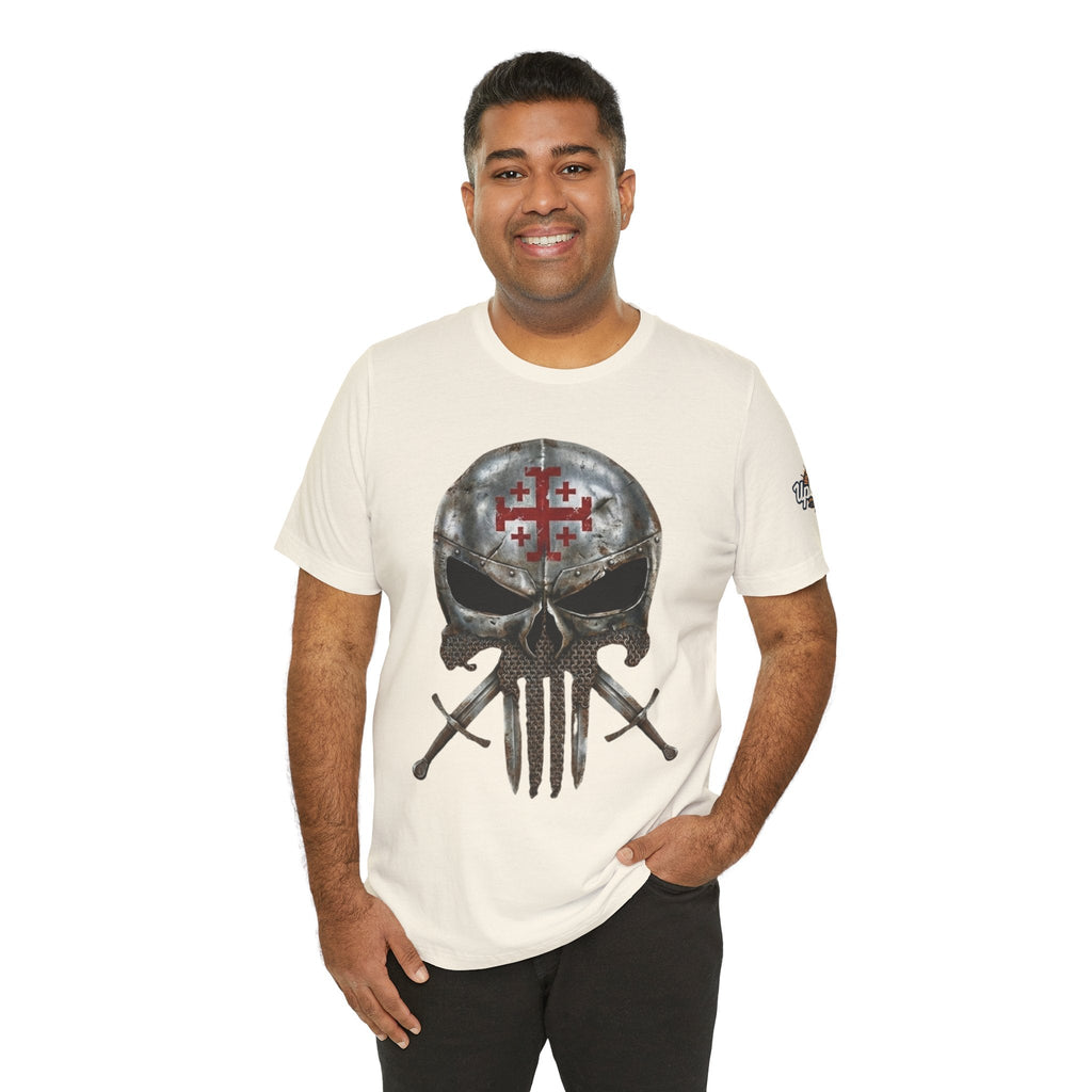 Crusader Knight Christian Skull T-shirt - Warrior Armor of God T-shirt Printify