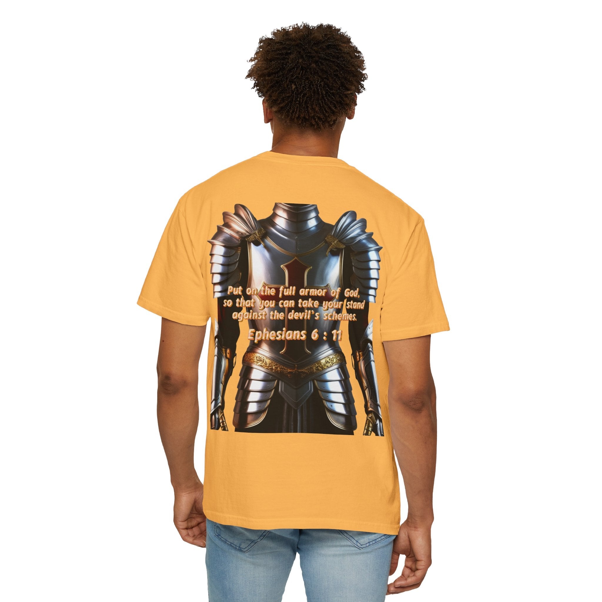 Religious Graphic Armor Of God Design - Unisex Garment-Dyed T-shirt Printify