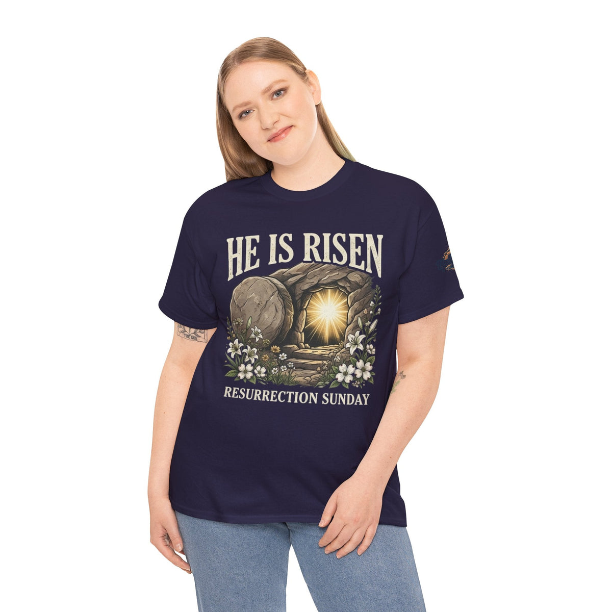 He Is Risen T-Shirt — Jesus Christ Resurrection Easter Tee Printify